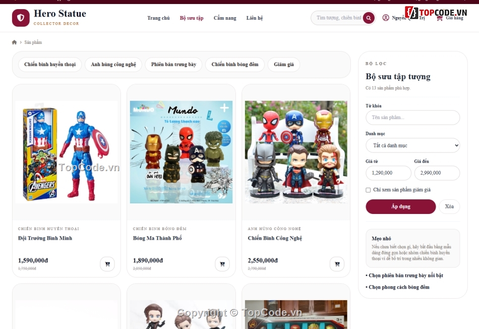 Website bán tượng,Web trang trí,bán